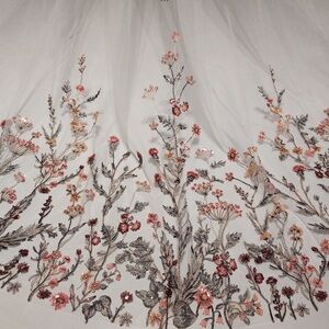 Embroidered Floral Bridal Veil